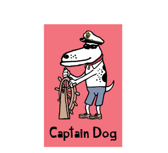 Captain Dog Sticker – Big Hed Designs